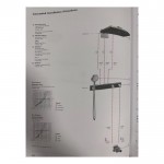 Potinkinis termostatinis dušas 5 in 1 komplekte HANSGROHE Rainmaker Select 460 3jet, juoda/chromuota